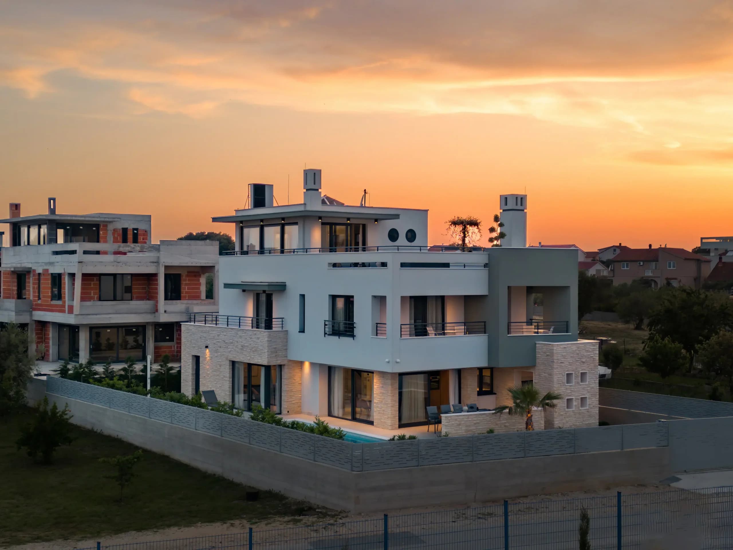 Villa exterior front facade